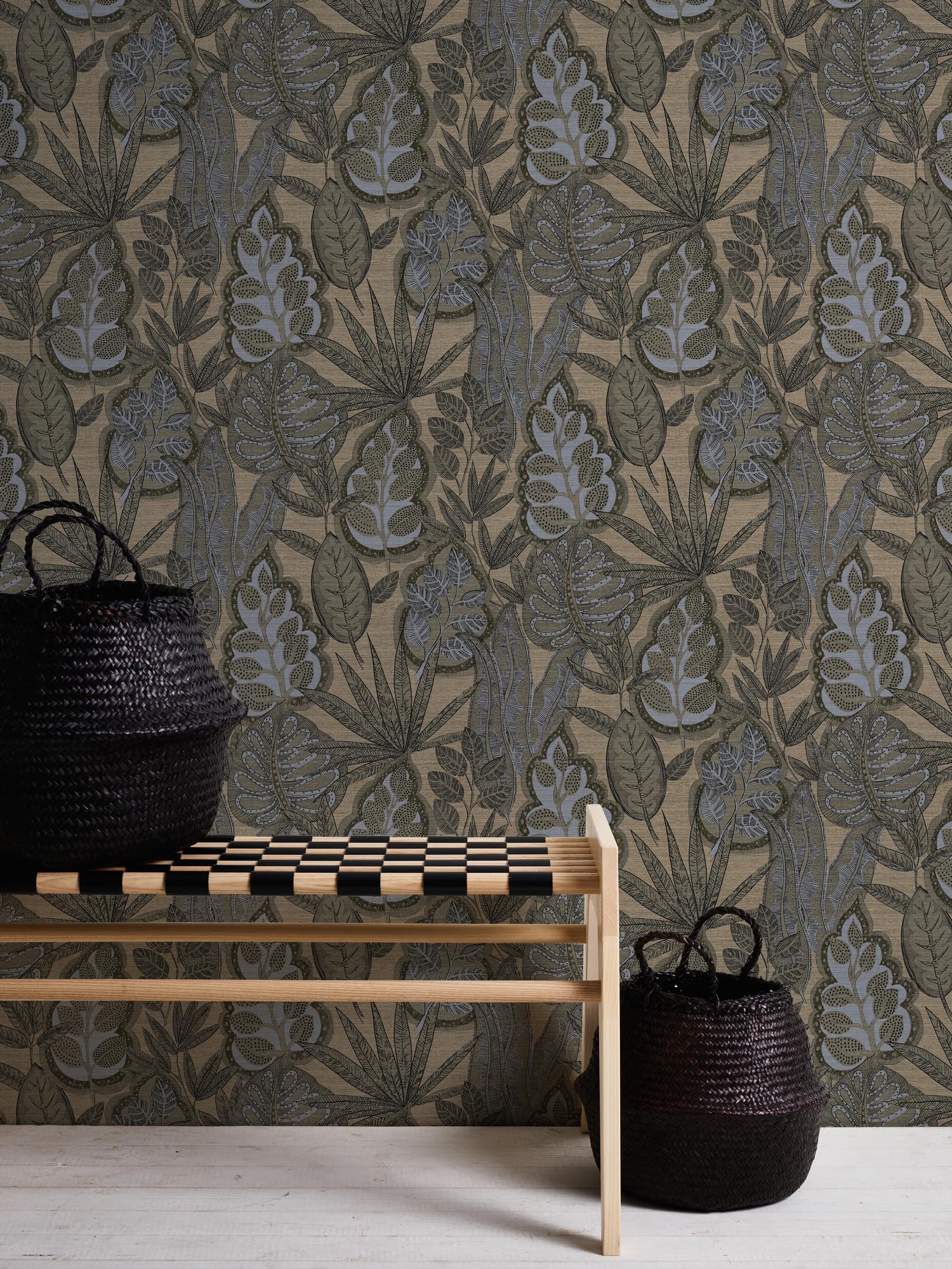 Livingwalls Famous Garden 393465 Non-Woven Wallpaper Grey Beige Brown 10.05 m x 0.53 m Made in Germany, 53 x 1005 cm - Image 4
