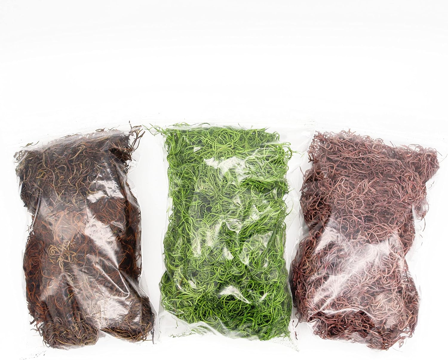 Brown Colored Dyed, Dried, Preserved Spanish Moss - Large 1 LB Bag - Indoor Outdoor for Potted Plants, Vase Fillers, Terrariums, Fairy Gardens, Arts and Crafts or Floral Decor Design