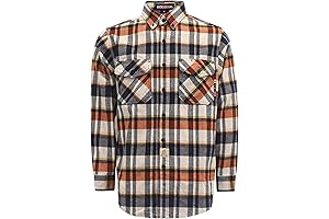 FR Shirts for Men Welding Shirt Plaid 8.5oz Heavyweight Fire Retardant/Flame Resistant Welding Jacket