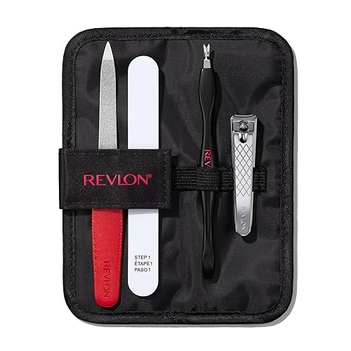 Miniatura 2 de Revlon Manicure Essentials Kit with Travel Case, Nail Care Set with Cuticle Trimmer, Clippers, Emeryl File and Buffer, Stocking Stuffer for Her, 4