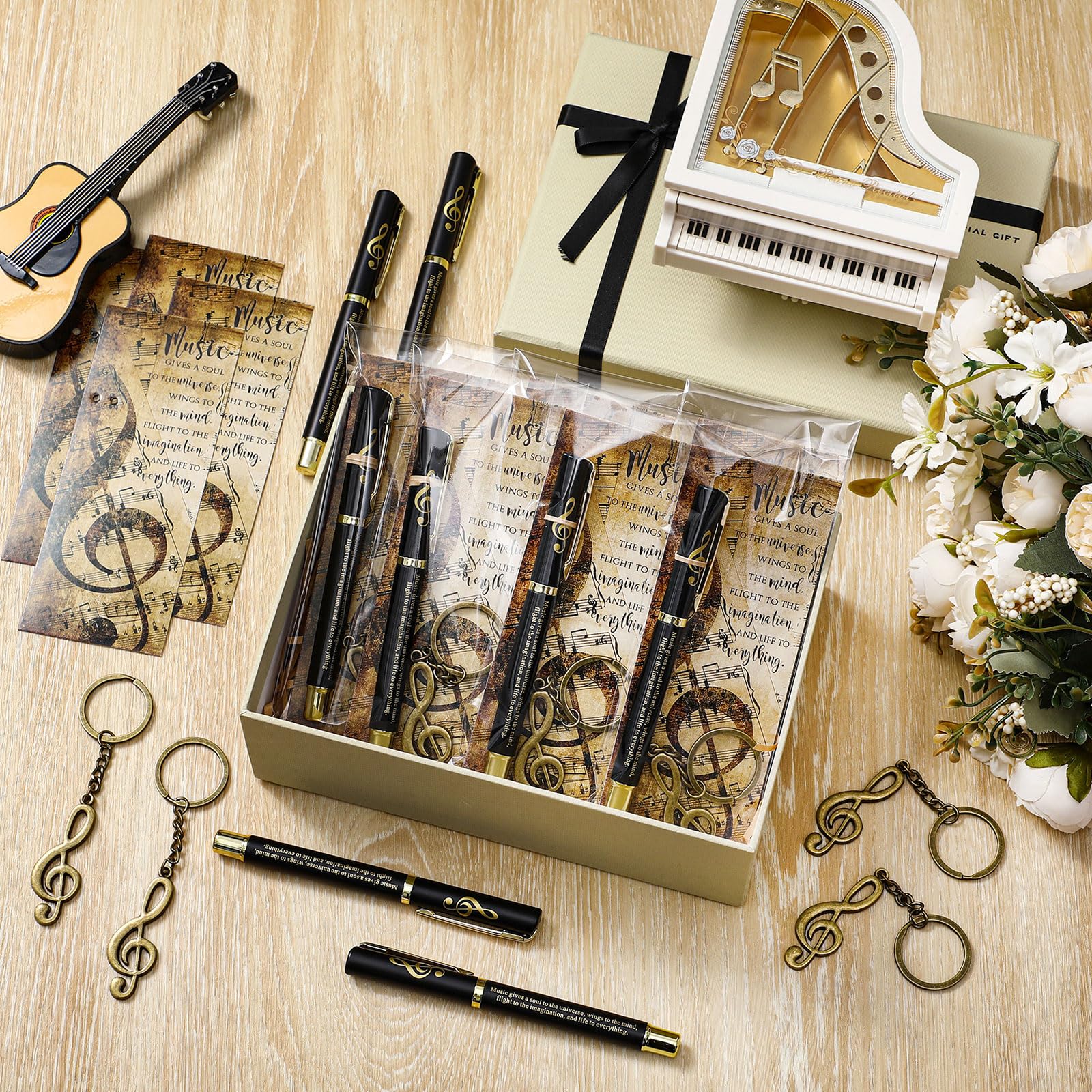 Sayglossy 30 Sets Chor-Geschenke für Lehrer, inspirierende Musikstifte, Schlüsselanhänger, Musik-Party, Gastgeschenk, motivierender Chor, Wertschätzung, Geschenke für Kollegen, Mitarbeiter, Männer und