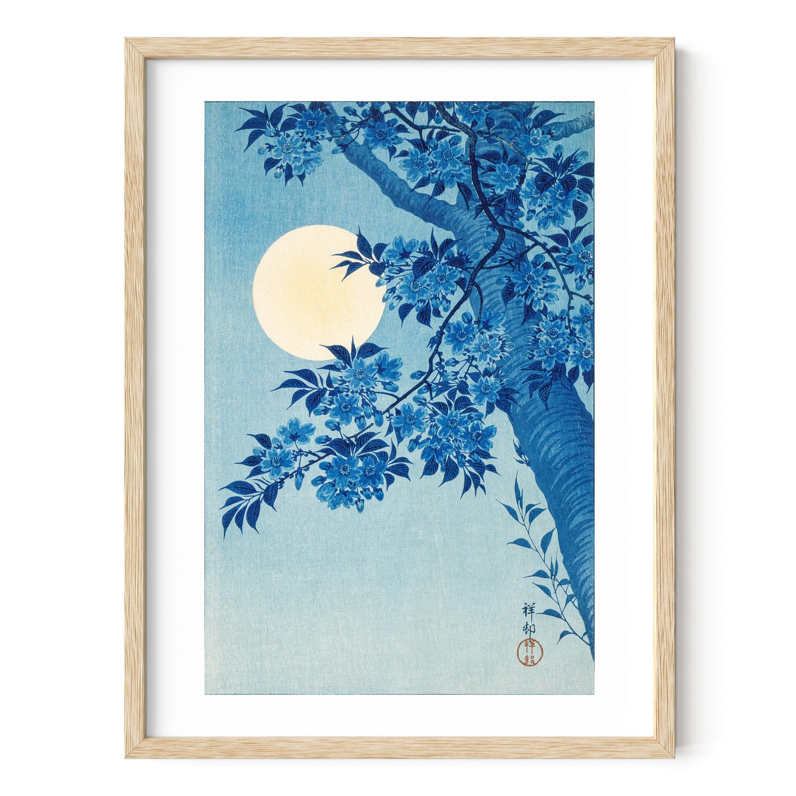 Amazon.com: HAUS AND HUES Blue Poster - Japanese Japandi