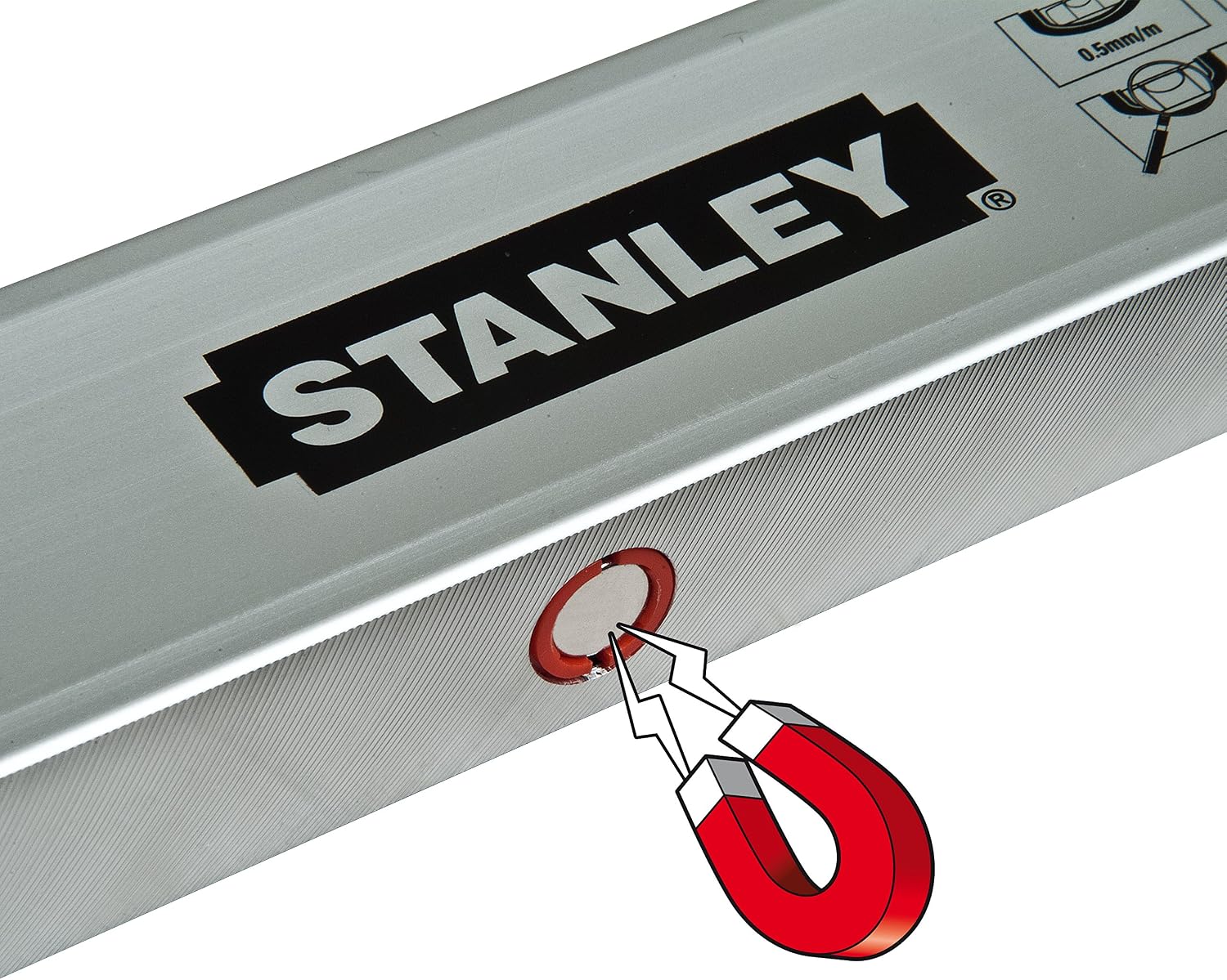 Stanley STHT1-43114"Classic" Magnetic Spirit Level, Yellow, 120 cm