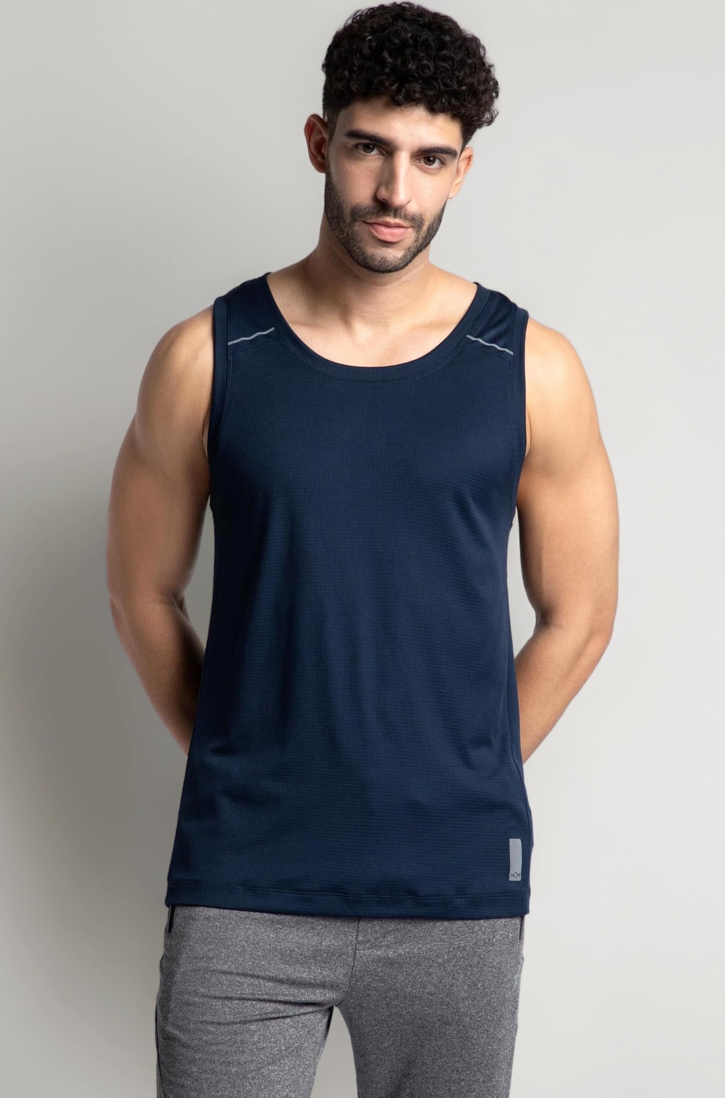Jockey MV57 Men's Lightweight Microfiber Solid Active Wear Tank Top with Breathable Mesh