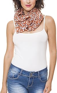 Scarf for Women 100% Silk Fashion Lightweight Shawl Wrap Scarves for Spring Fall Winter (NS20-18)