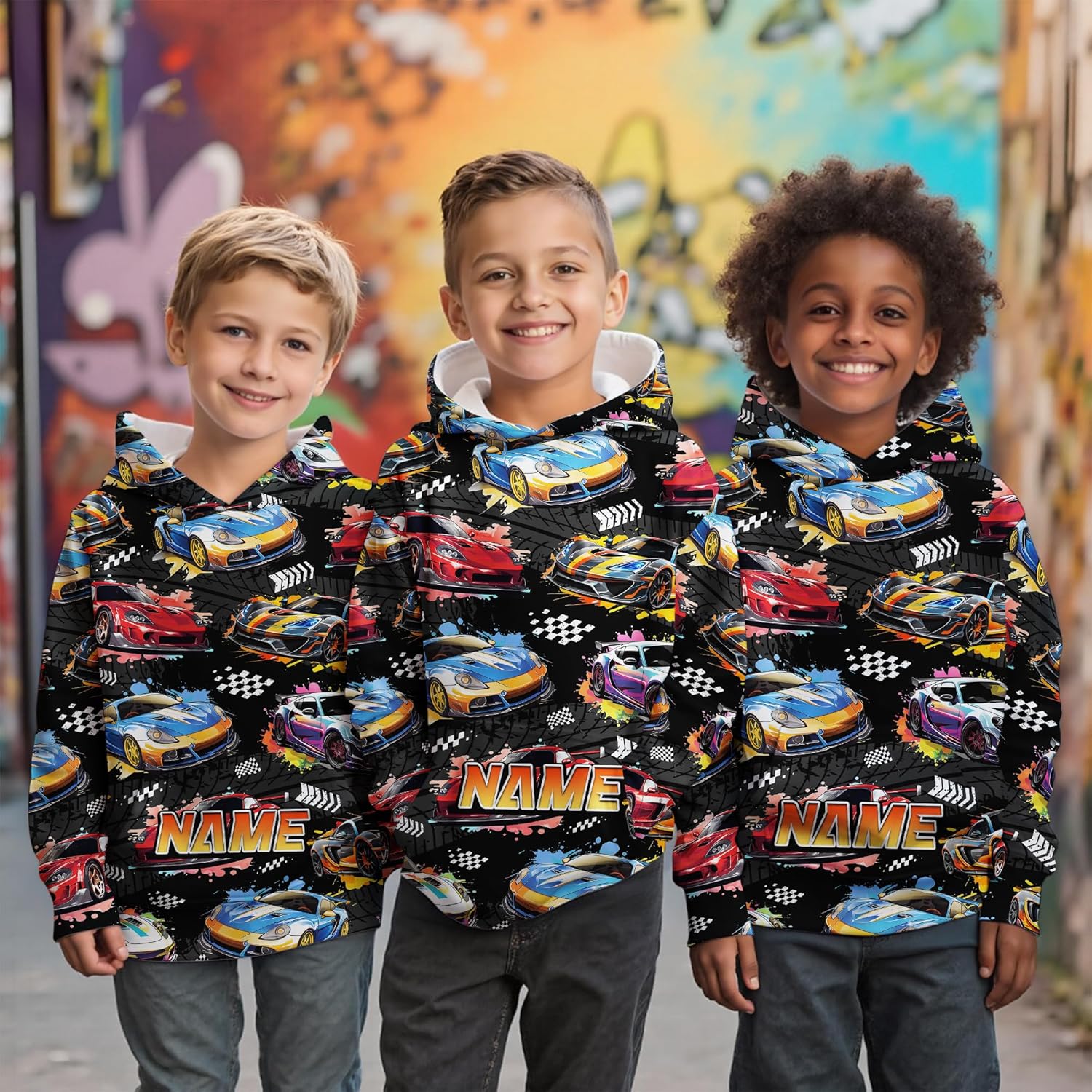 Boys Hoodies - Personalized Pullover with Pocket for Kids Teens - Custom Graphic Hooded Sweatshirts Gifts for Youth - Image 7