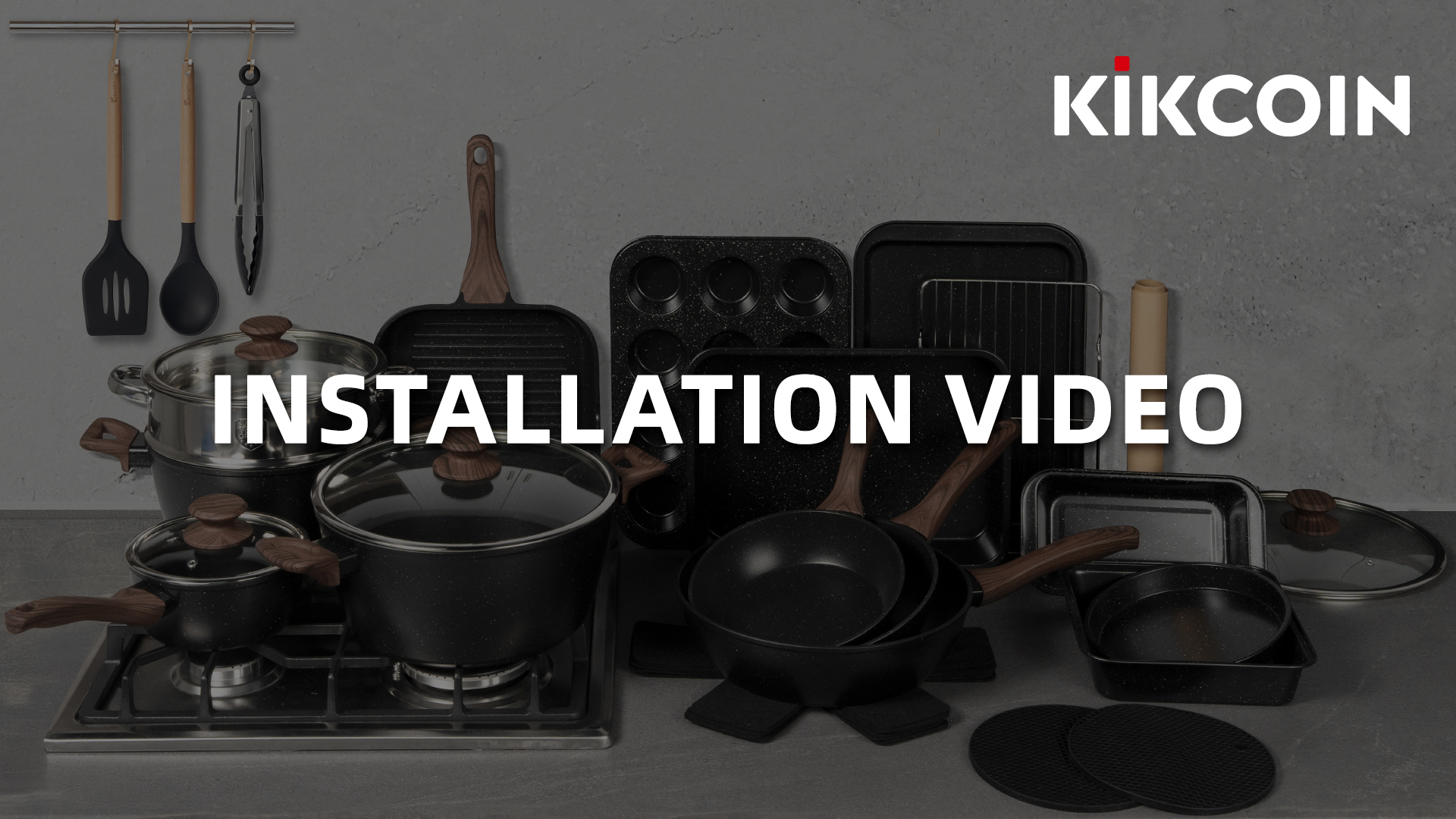 Amazon.com: Kikcoin Pots and Pans Set Non Stick 31 Piece Kitchen Nonstick  Cooking Cookware Sets with Grill Pan Saucepan Baking Sheet Utensil, Black:  Home & Kitchen