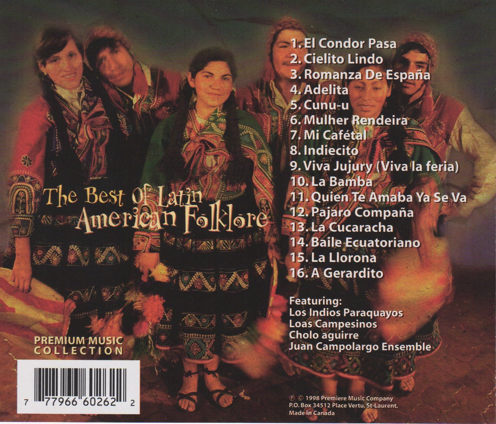 Best of Latin American Folklore [Audio CD] Various Artists