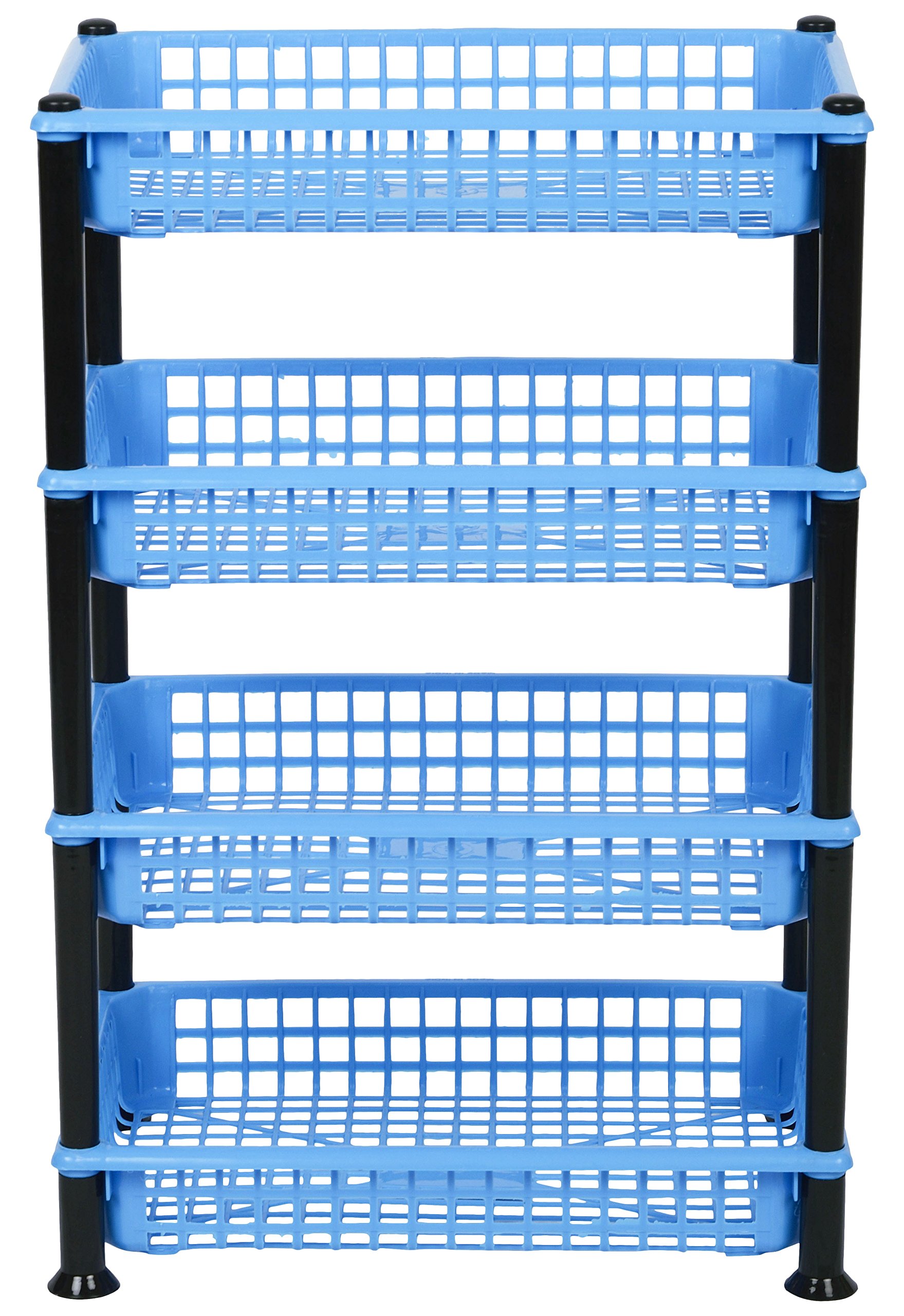 ARISTO Multipurpose Plastic Floor Mount Tiered Shelf Storage Rack 4 Shelf/Multi Purpose/Kitchen/Living Room/Rack(40.5 Cm X 26.5 Cm X 62 Cm,Colour May Vary)-image-15