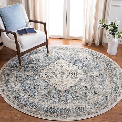 Miniatura 8 de SAFAVIEH Oregon Collection - Alfombra de área de 8 x 10 pies, color beige y gris, diseño oriental envejecido, no desprende pelusa y de fácil