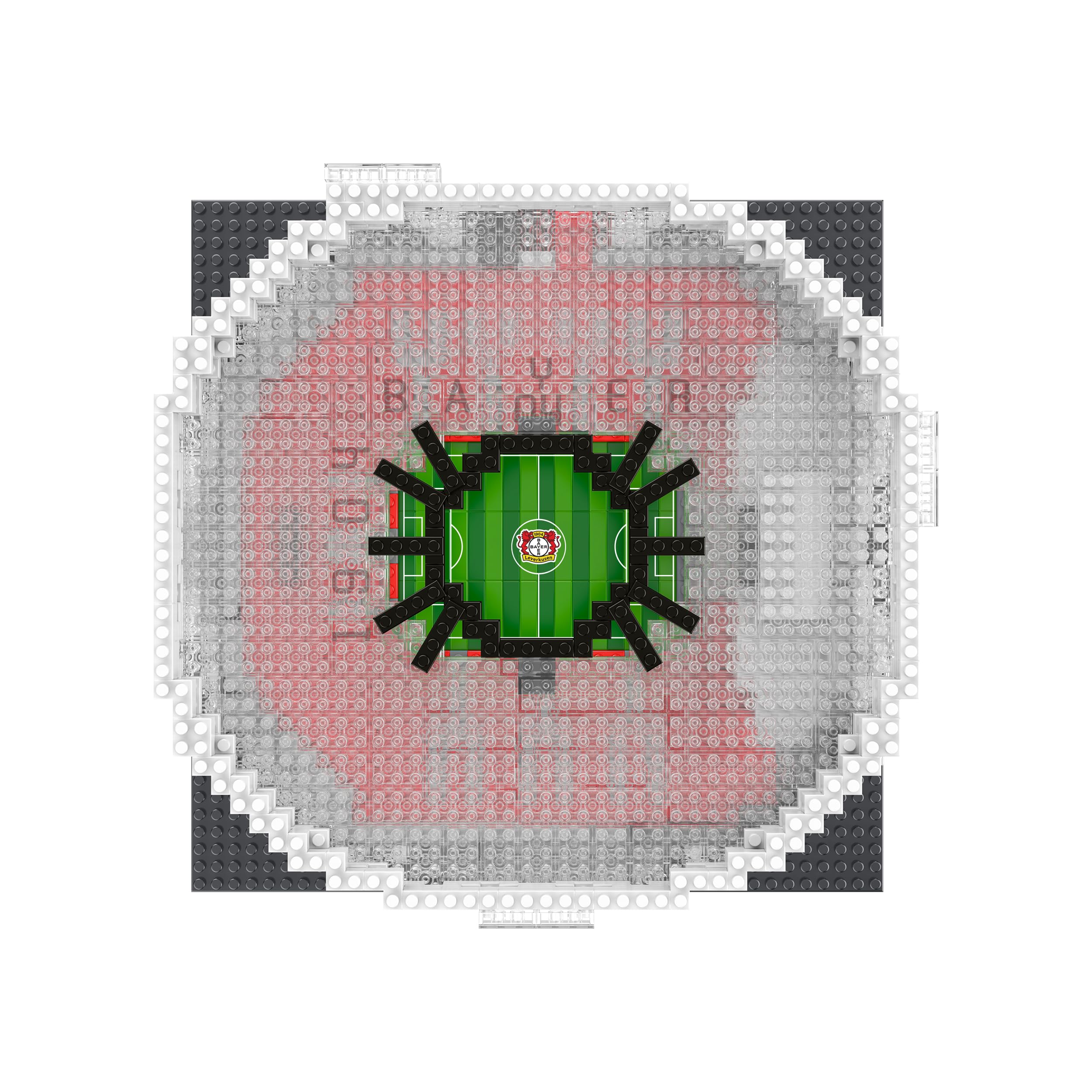 FOCO Produit sous Licence Officielle Bayer 04 Leverkusen BayArena BRXLZ Mini Stade 3D Bricks Jouet de Construction Modèle