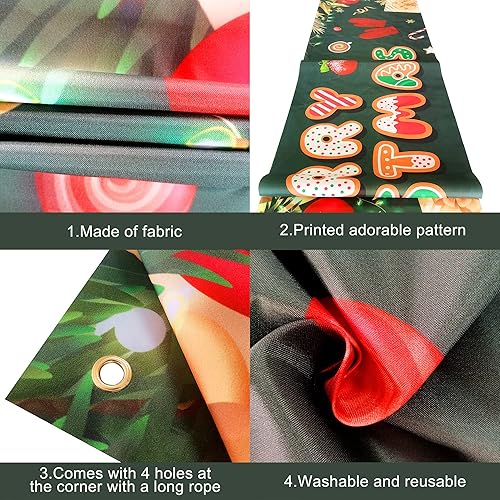 Miniatura 3 de KatchOn Cartel de Feliz Navidad para patio, grande, 120 x 20 pulgadas, decoración de Navidad al aire libre, perfecto para fiestas