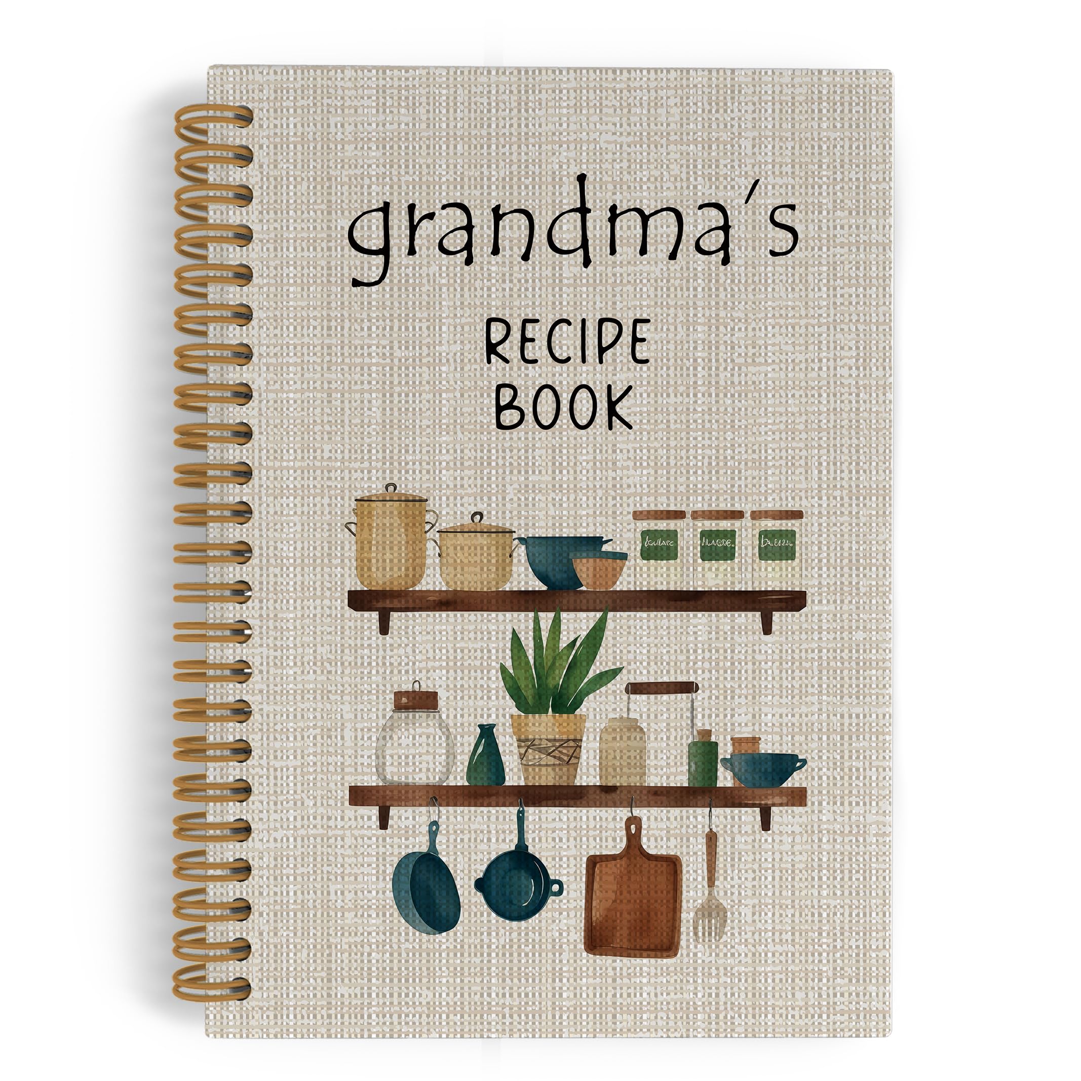 Carnet de recettes pour grand-mère QLMX à spirales et pages lignées