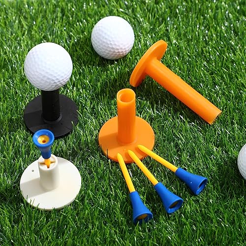 Miniatura 5 de Juego de 12 piezas de camisetas de golf de goma para tapetes de golf, camisetas de goma de golf, campo de conducción con 6 camisetas de golf para