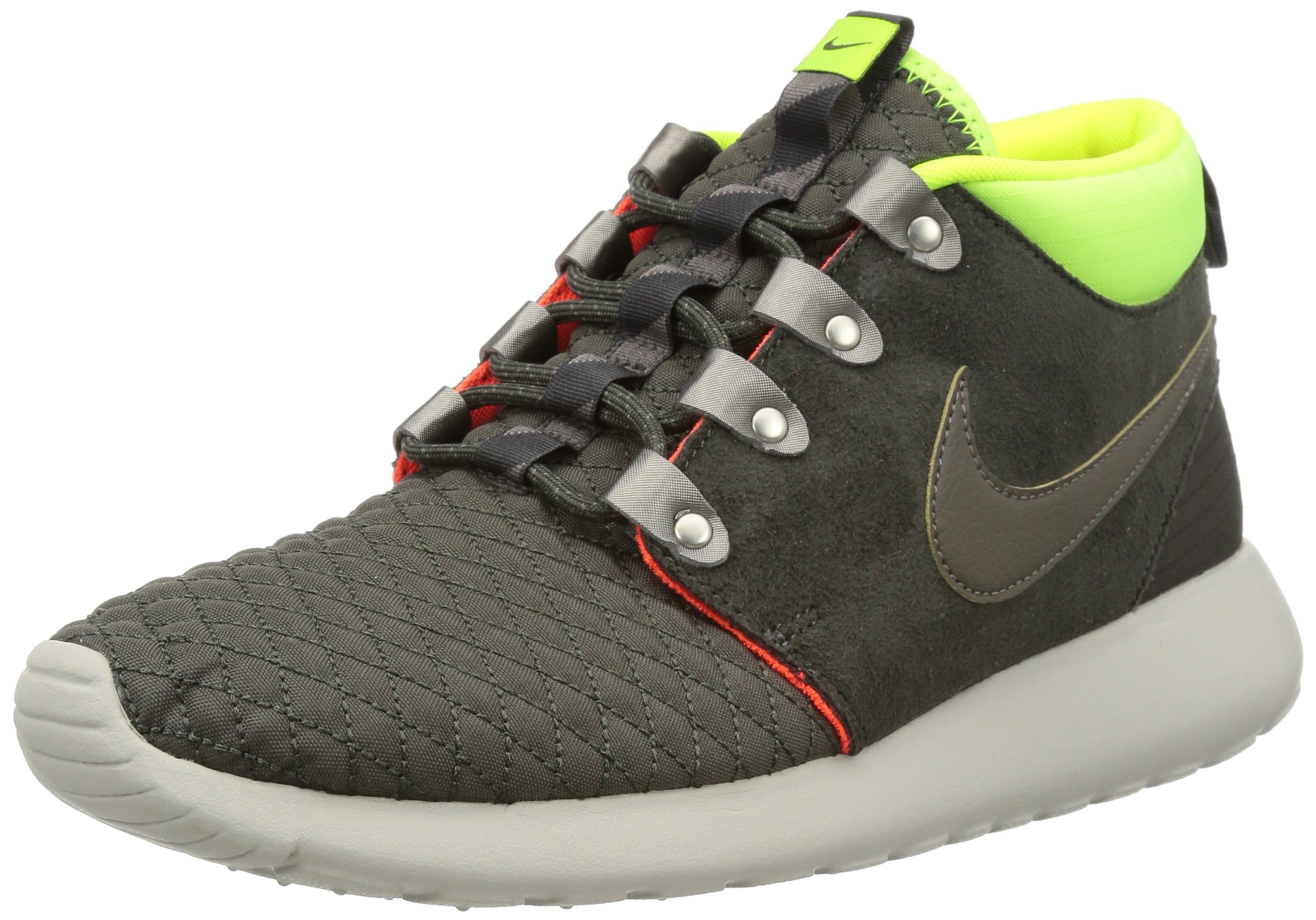 Nike Roshe Run Sneakerboot Men Round Toe Canvas Gray Sneakers