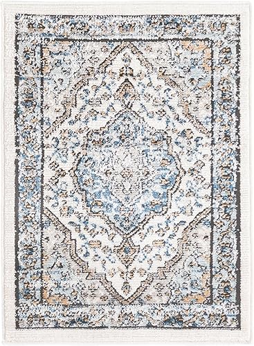 Miniatura 9 de Unique Loom Colección Nyla - Alfombra de área - Ganadora (6 x 9 pies, rectangular, azulgris oscuro)