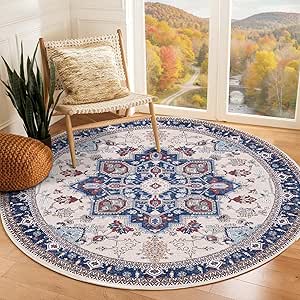 Amazon.com: OPPODREAM Soft Round Rug 3ft, Washable Circle Rug 3ft with ...