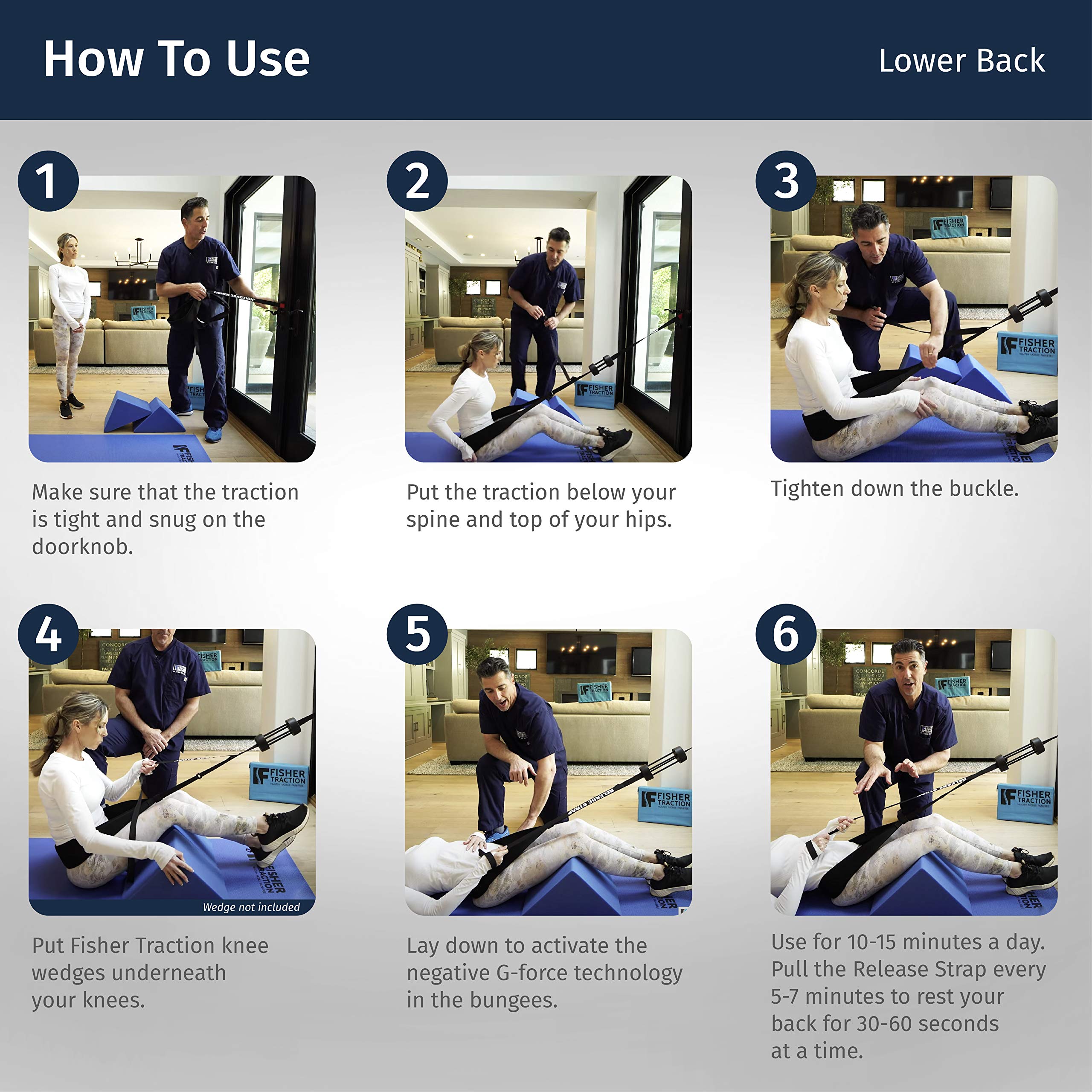 Buy Fisher Traction® Back Pain & Sciatica Pain Relief Device for Pinched Nerves & Disc Bulges