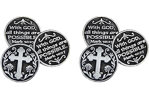 Pewter Pocket Tokens with GOD - All Things are Possible