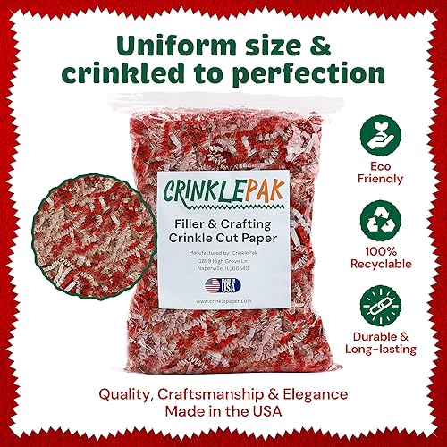 Miniatura 3 de CrinklePak Relleno de papel de corte arrugado hecho en Estados Unidos, ideal para paquetes de envío, envoltura de regalo, relleno de cesta y todas