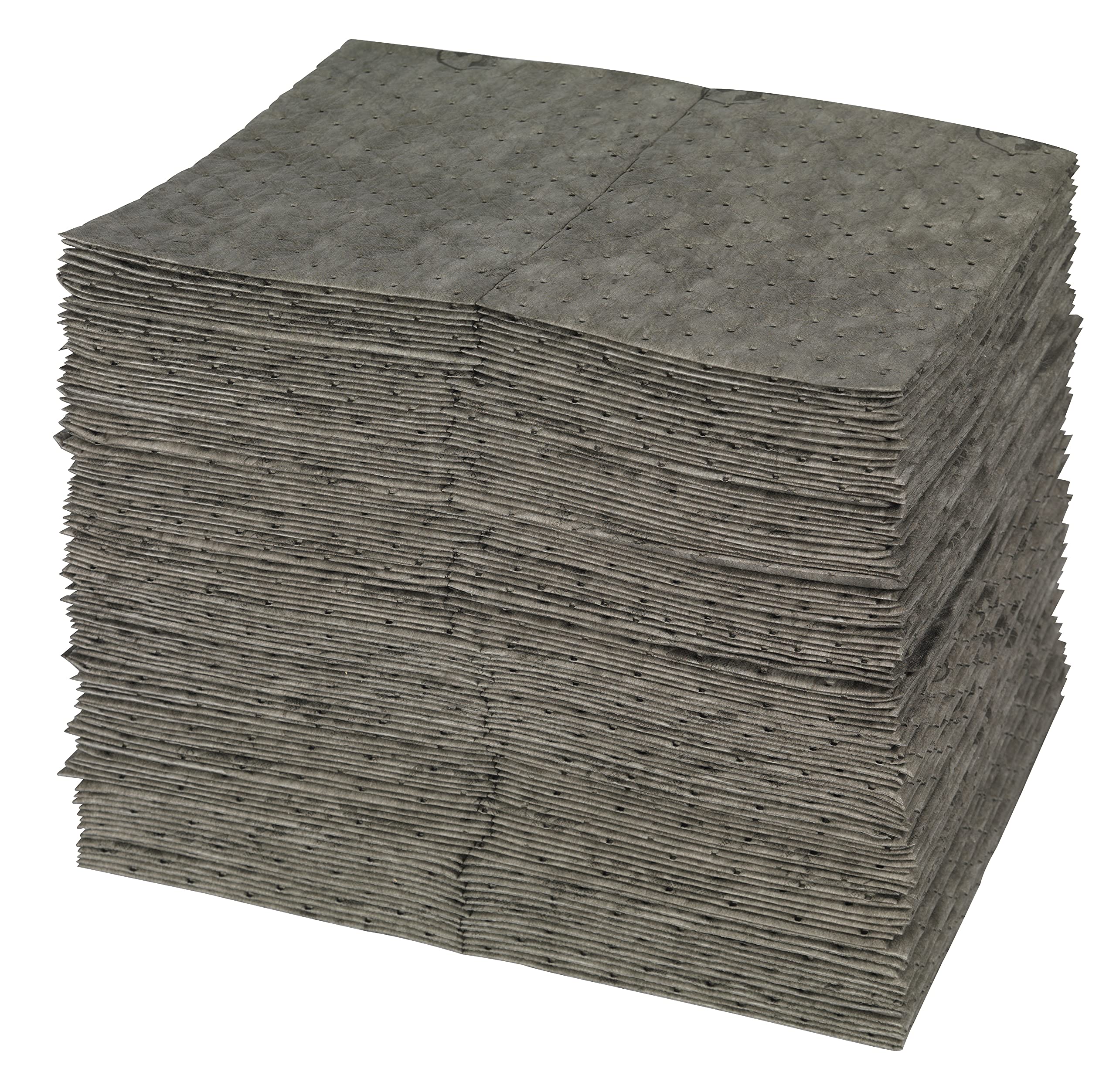 SPC® by Brady Universal Sorbent Pads – Pack of 300 Heavyweight, 3-Ply, Bonded and Perforated Pads, 40 cm x 50 cm, High Absorption Capacity for Oils, Water, Solvents, and Coolants