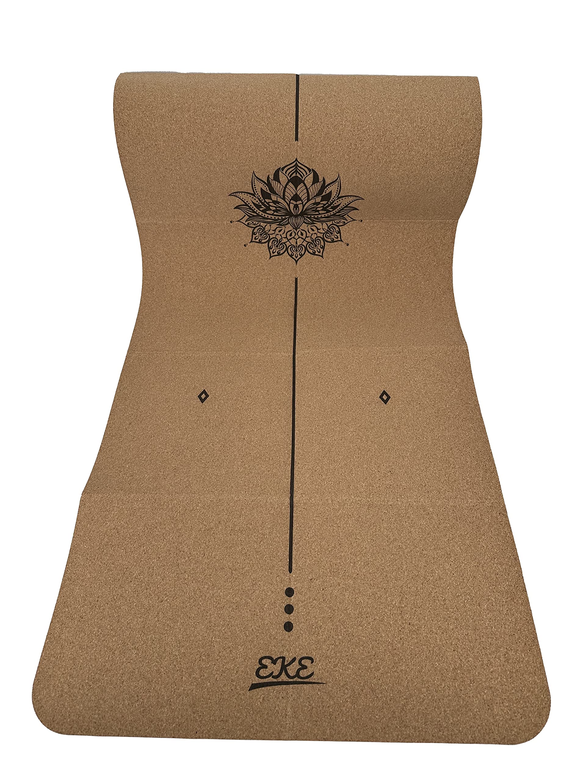 Tappetino Yoga Pieghevole EKE - Spessore 5mm Con Motivo Fiore Di Loto E Borsa - Foto 5