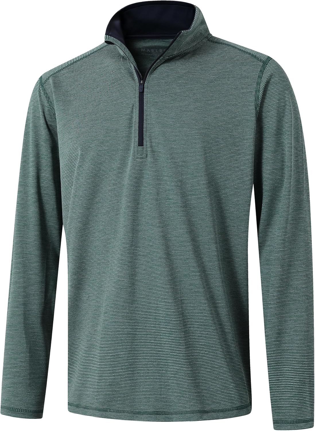 Quarter Zip Pullover Men Performance Dry Fit Stripe Mock Neck Midlayer Golf 1/4 Zip Pullover Mens Sweatshirt