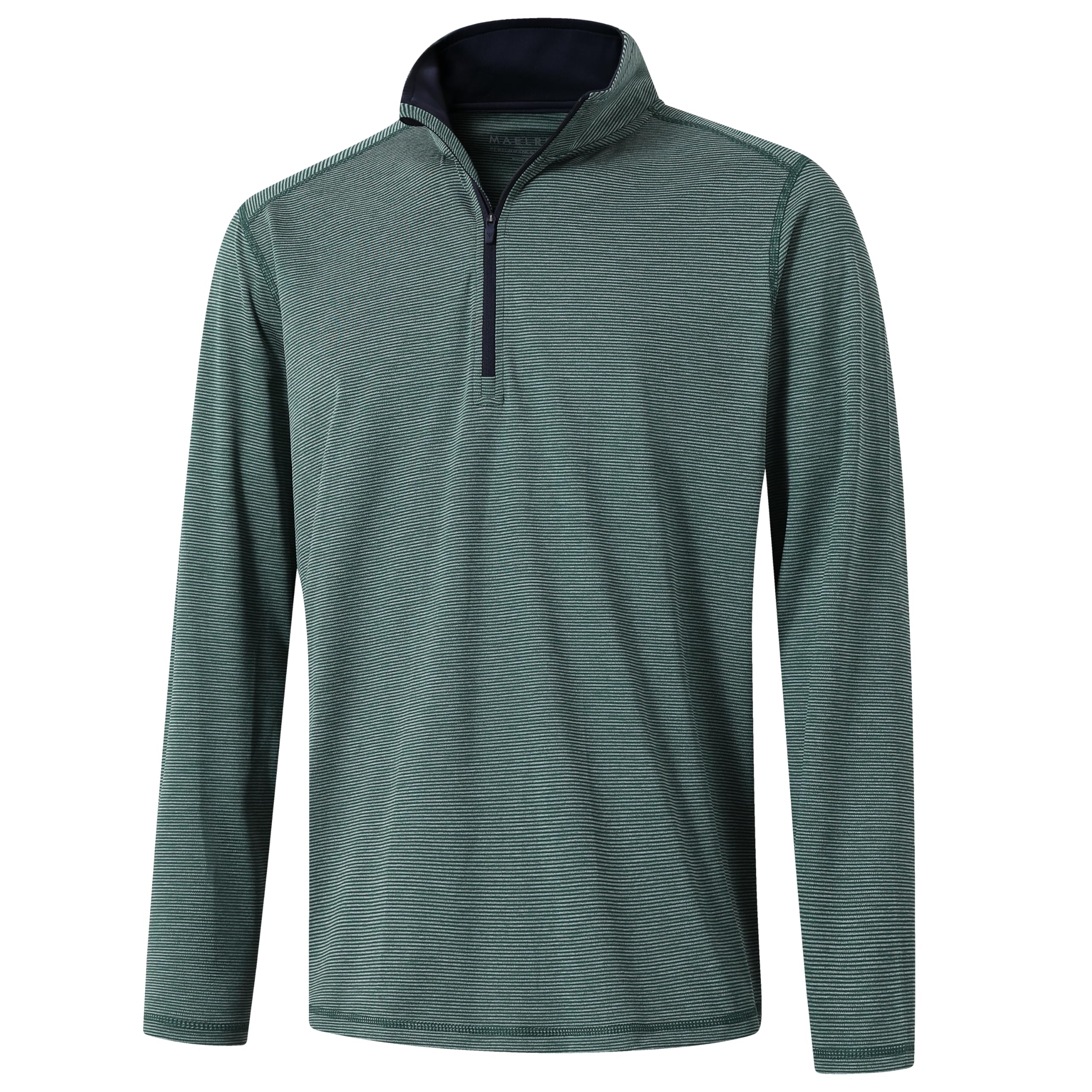 Quarter Zip Pullover Men Performance Dry Fit Stripe Mock Neck Midlayer Golf 1/4 Zip Pullover Mens Sweatshirt