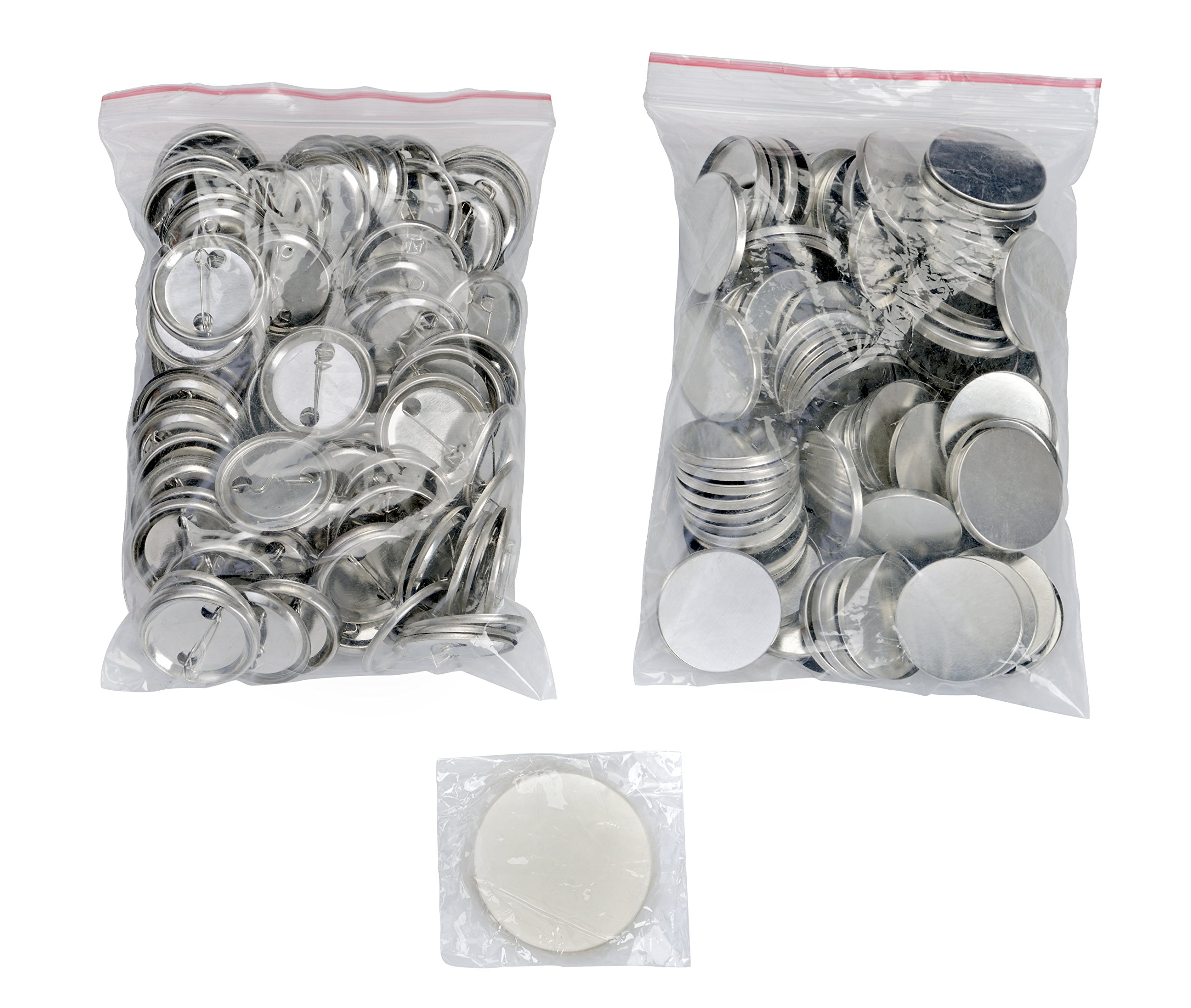 Buttonrohlinge 38mm (100 Stück) für Badgematic Buttonmaschine mit Sicherheitsnadel