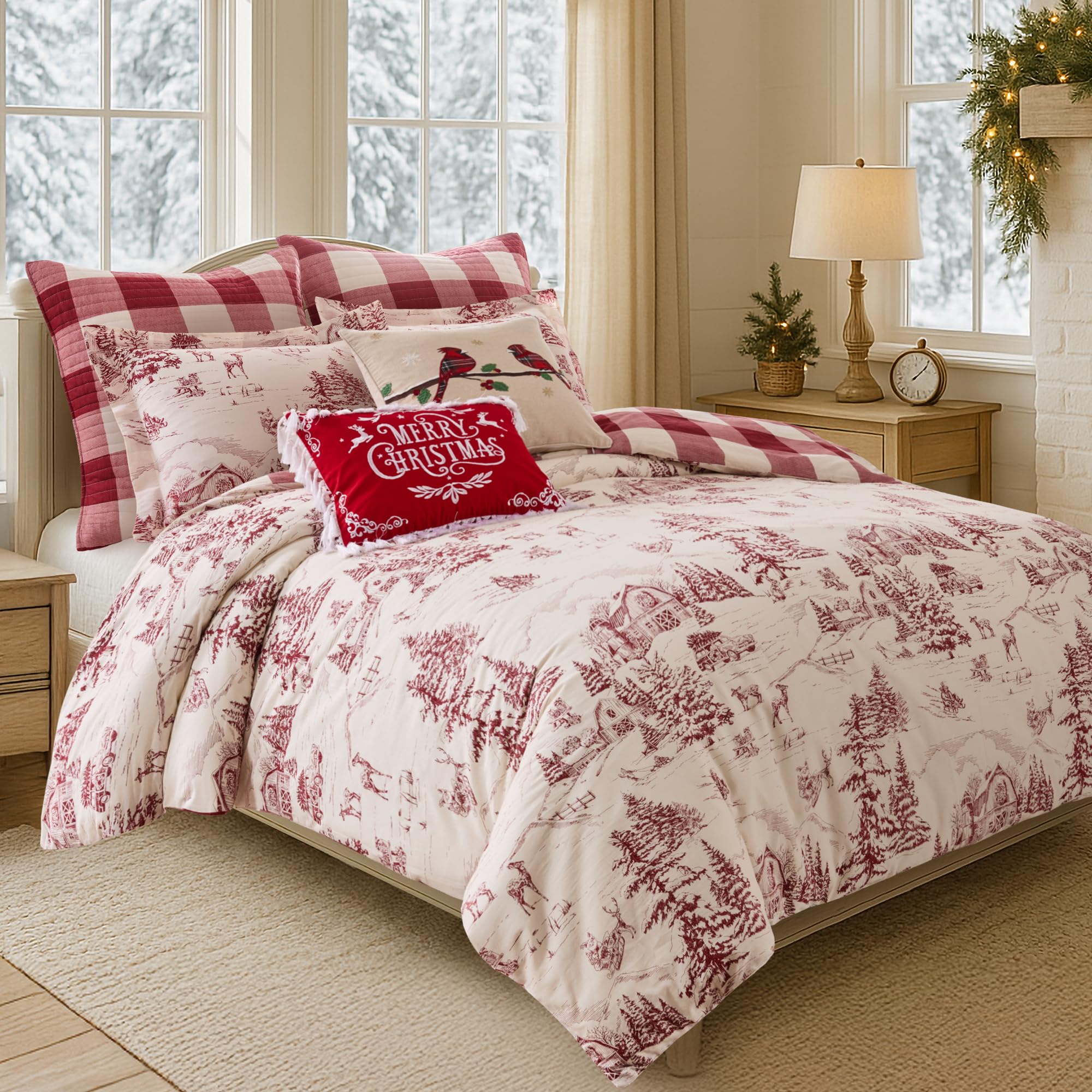 Amazon.com: Levtex Home - Winter Sleigh Ride Comforter Set - Full