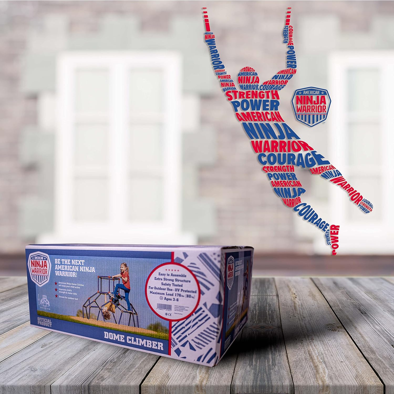 Lil' Monkey American Ninja Warrior Dome Climber Kids Active Climbing Toy Outdoor Backyard Playground Jungle Gym Swinging and Climbing Fun for Toddlers Aged 3 to 6 : Toys & Games