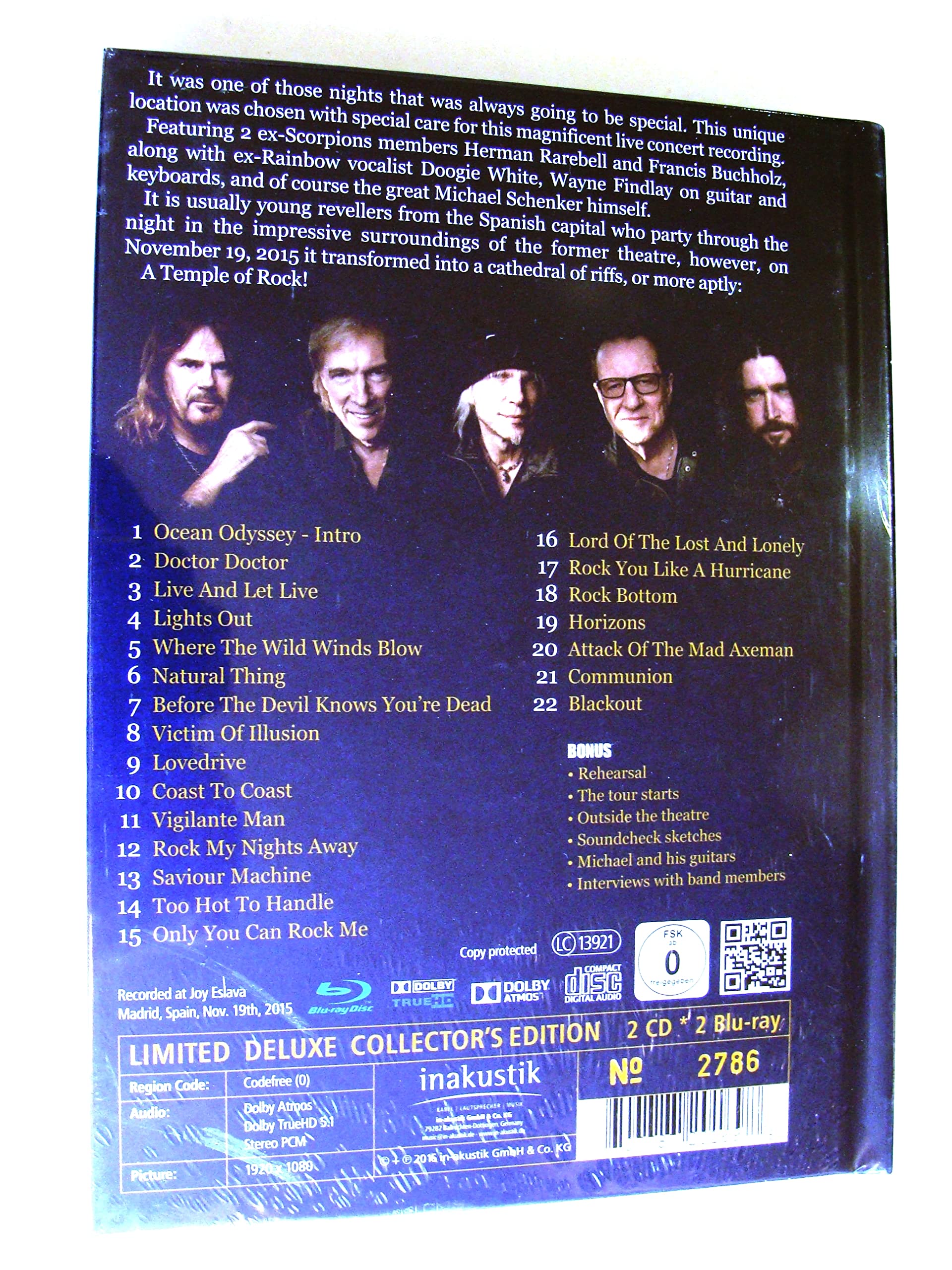 Michael Schenker Temple Of Rock Live In Europe 2CD+2DVD
