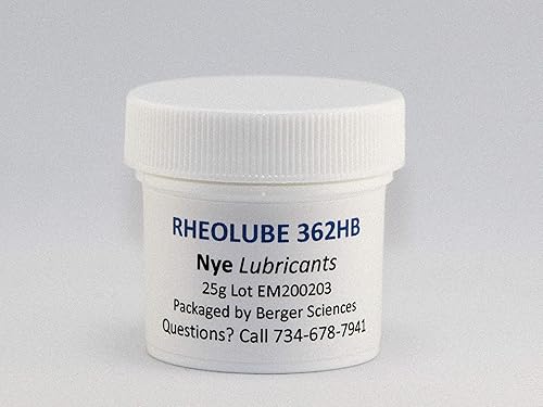 Nye Lubricants Rheolube 362HB - Grasa sintética de viscosidad ligera de 0.88 oz con paquete de aditivos únicos, incluyendo óxido inhibido, pegajoso,