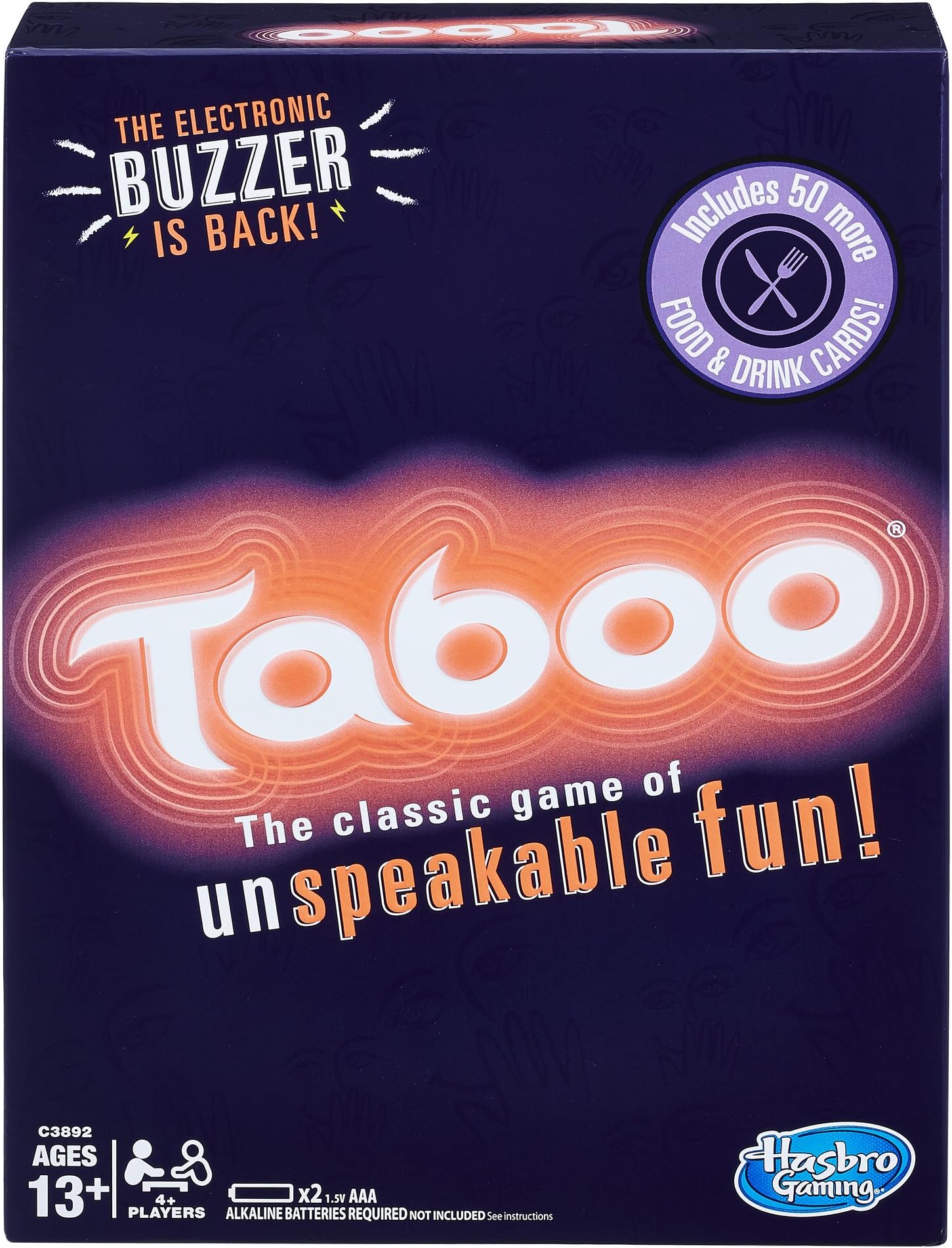 Hasbro Gaming Taboo Party Game, Blue, Limited Edition, Board Game, 4 Players, Ages 13+