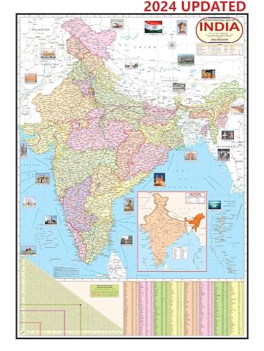 India &amp; World Map ( Both Political &amp; Physical ) with Constitution of India , Indian History , Indian Economy &amp; Geographical Terms Chart | Set Of 8 | Useful for UPSC and other competitive exam preparation | by Hivex Publication