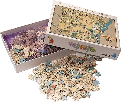Miniatura 2 de Rompecabezas para adultos 1000 piezas Arkansas mapa de madera rompecabezas juegos de rompecabezas Estados Unidos del estado rompecabezas mapa decorar