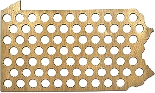 All 50 States Beer Cap Maps - Pennsylvania Beer Cap Map PA - Semi-glossy Maple Wood - Skyline Workshop - Great Christmas gift!