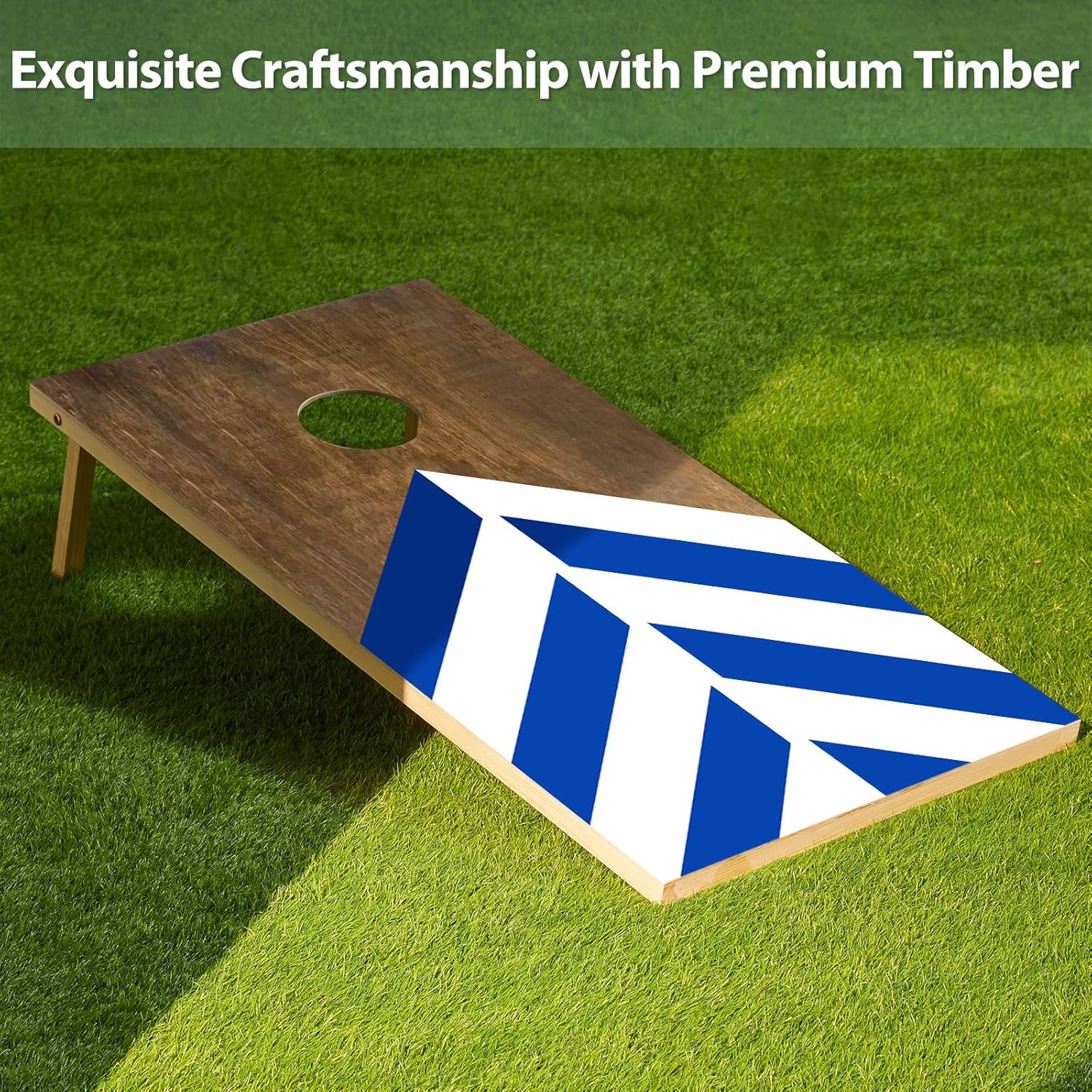 Portable Cornhole Board Set, Corn Hole Games for Adults Outdoor 3 x 2 ft or 4 x 2 ft Corn Hole Boards Set Include 1 Bag and 8 Bean Bags, Adults Outdoor Beach Travel Cornhole Game