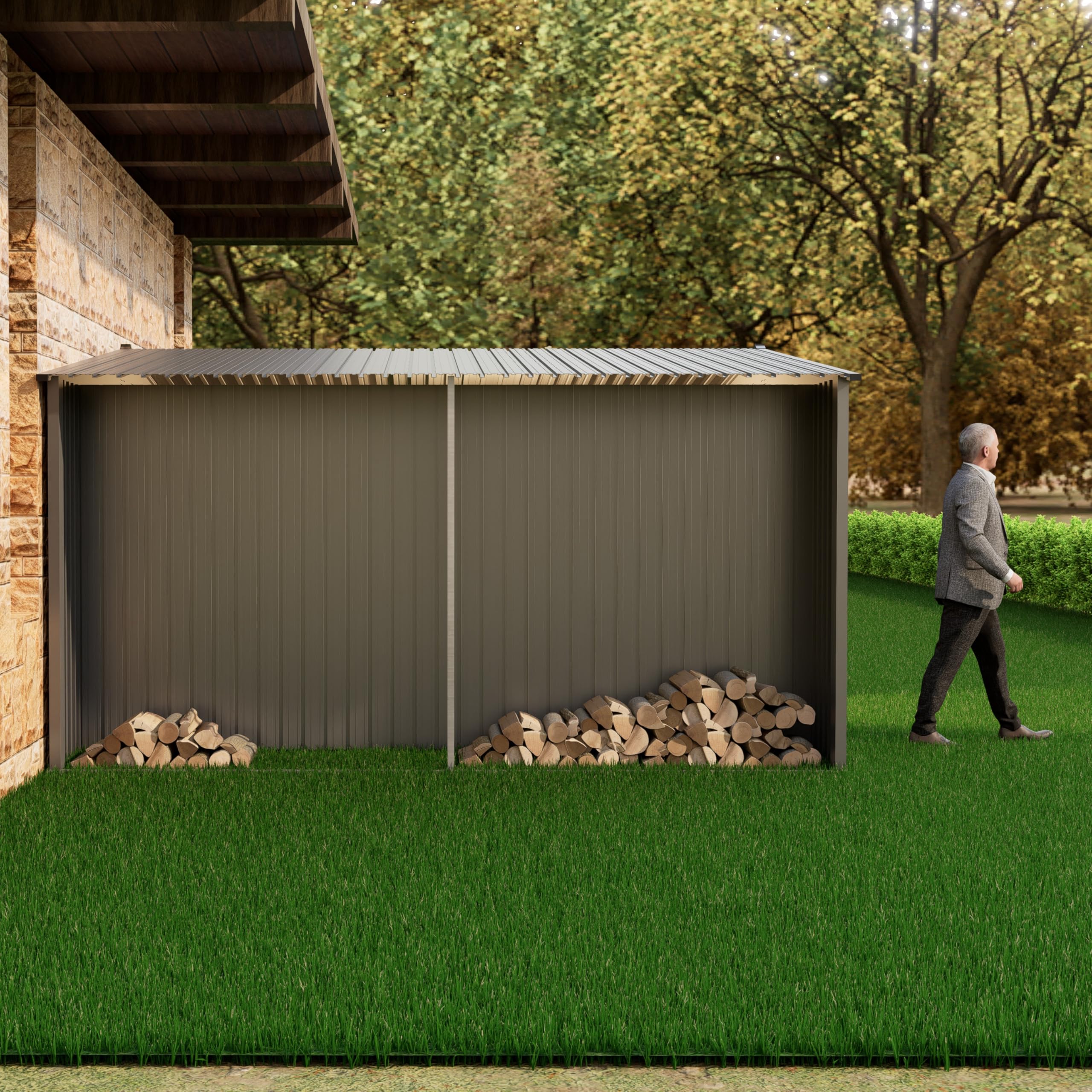 Amazon.com: KEIKI 12' x 14' Outdoor Storage Shed– Dual