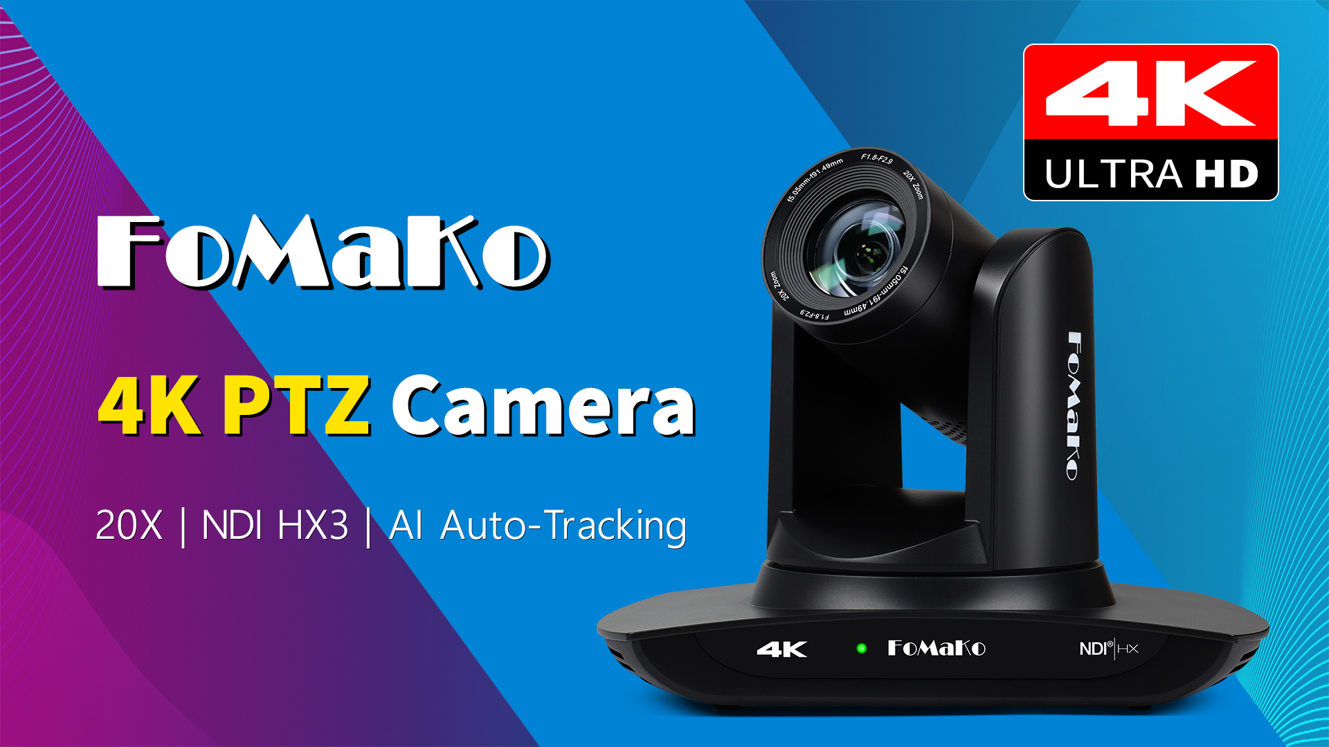 Amazon.com: FoMaKo K20UH 4K HDMI PTZ Camera with AI Auto-Tracking
