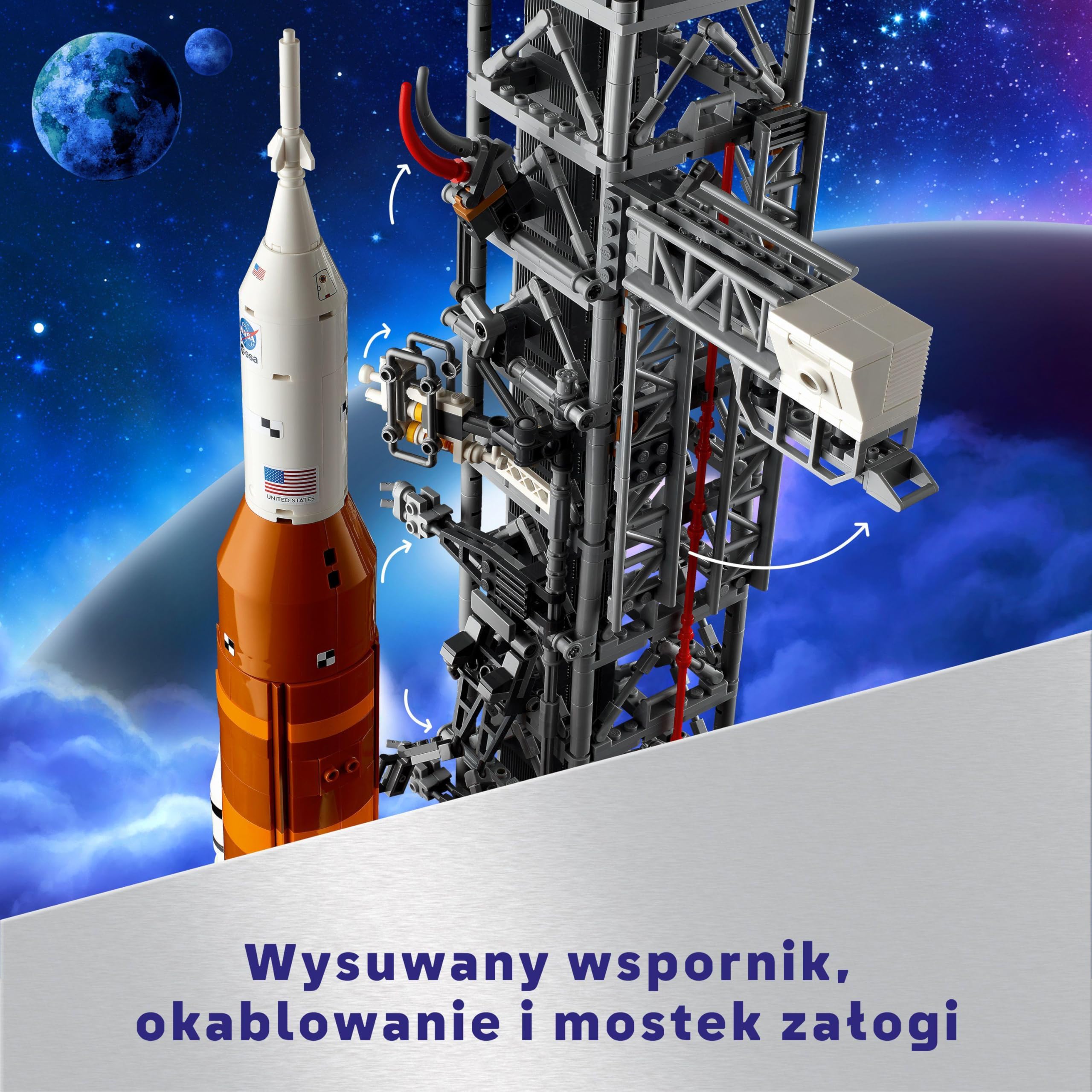LEGO Icons Rakieta SLS NASA Artemis 10341 | Model kosmiczny, zestaw konstrukcyjny dla dorosłych, prezent dla fana kosmosu, ozdoba na biurko, 3601 elementów