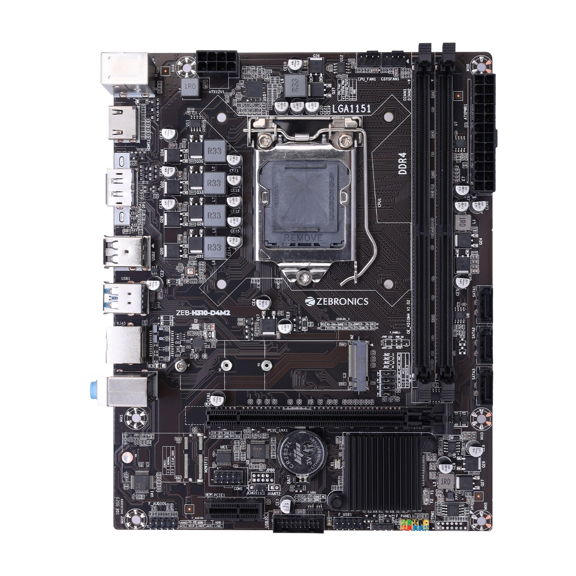 ZEBRONICS H310 D4M2 Micro-ATX Motherboard for LGA 1151 Socket, Supports Intel 8th & 9th Generation Processors, NVMe M.2 Slot, 5.1 Audio, DDR4 2666 MHz, Ports (RJ45 | SATA | USB 3.0 | HDMI | DP)-picture-17