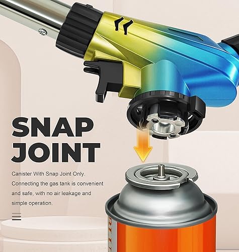 Miniatura 3 de SAMNIU Cabezal de soplete de cocina, conector universal, encendedores de butano culinario de 2500 F para cocinar, alimentos, crema brulee