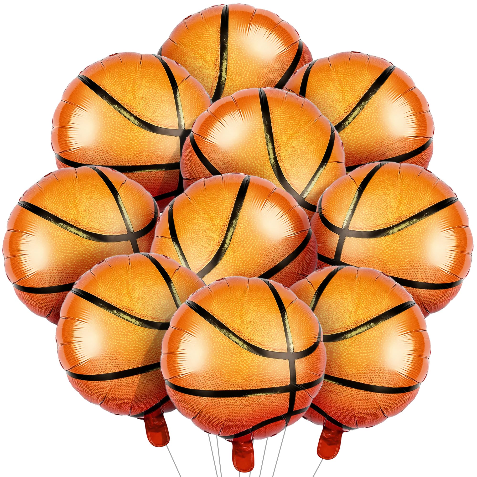 Photo 1 of 10PCS Basketball Balloons 18 InchBasketball Balloon Garland Kit for Sports Theme Birthday Party & Game Day Decorations
