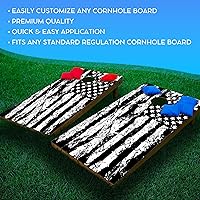 Vista 2 de GRAPHIX EXPRESS Cornhole Set Wraps - Cornhole Decals - Vinyl Wraps & Skins for Boards