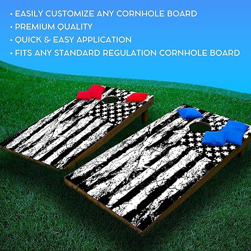Miniatura 2 de GRAPHIX EXPRESS Cornhole Set Wraps - Cornhole Decals - Vinyl Wraps & Skins for Boards