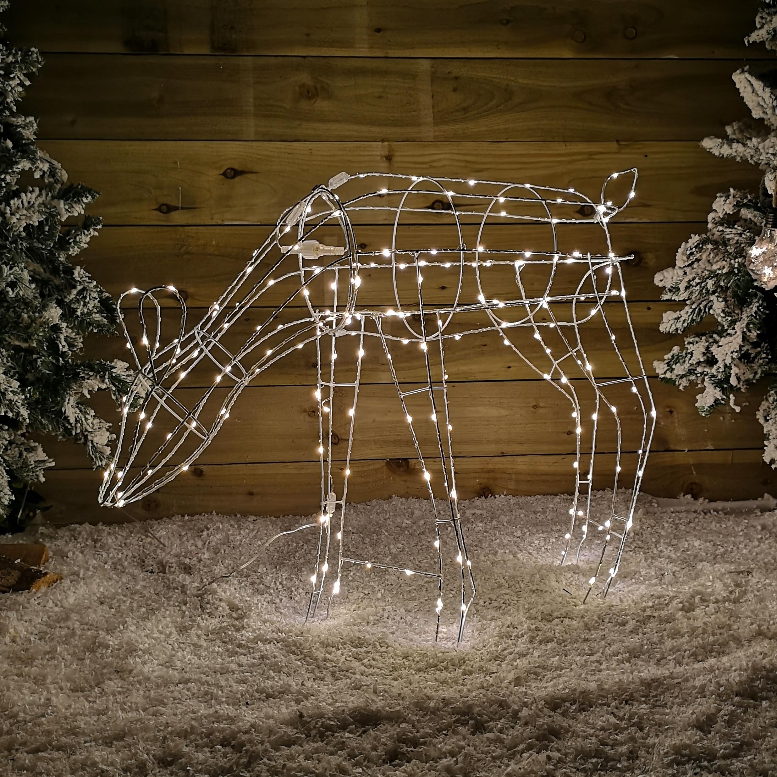 Outdoor Twinkling LED Grazing Reindeer Christmas Decoration - Brown reindeer
