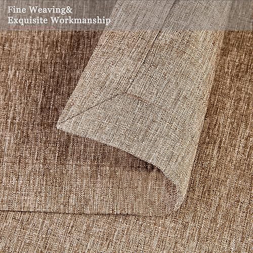 Miniatura 5 de Mebakuk Juego de 4 manteles individuales de tela, lavables a máquina, estilo lino, gruesos, resistentes al calor y fáciles de limpiar, manteles