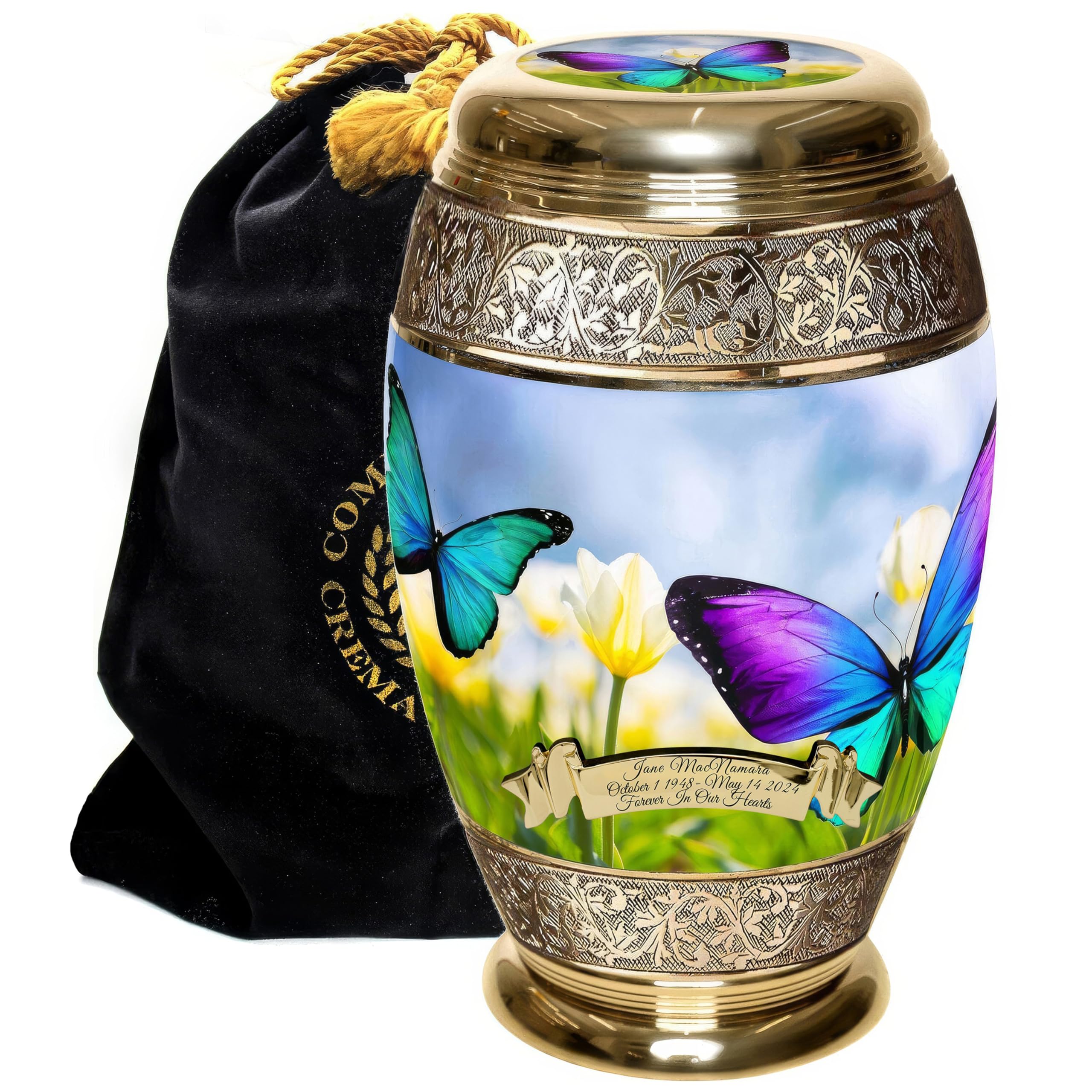 Wild Butterfly Cremation Urns for Human Ashes Adult Female Urns for Ashes