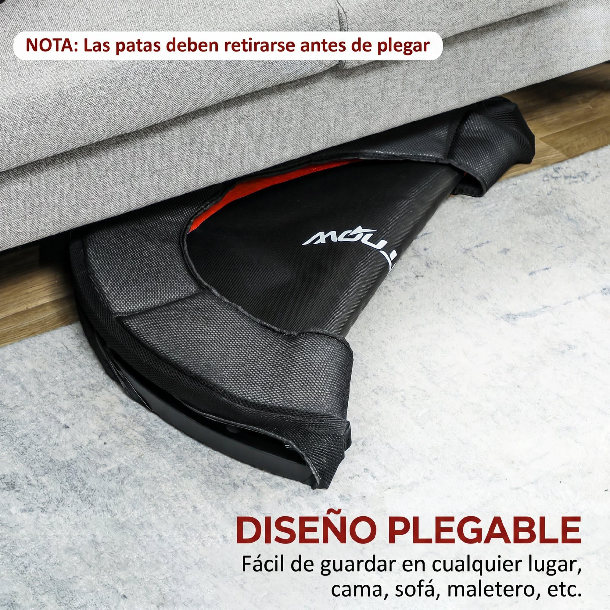 SPORTNOW Trampolino Fitness Ø102 cm Trampolino Elastico Pieghevole con Telaio in Acciaio Antiscivolo Carico 100 kg per Allenamento Gambe Corpo a Casa Ufficio Palestra